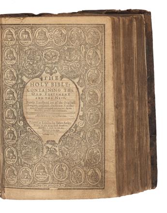 BIBLE IN ENGLISH.  The Holy Bible, containing the Old Testament and the New.  1632.  Lacks 3 leaves in Proverbs.